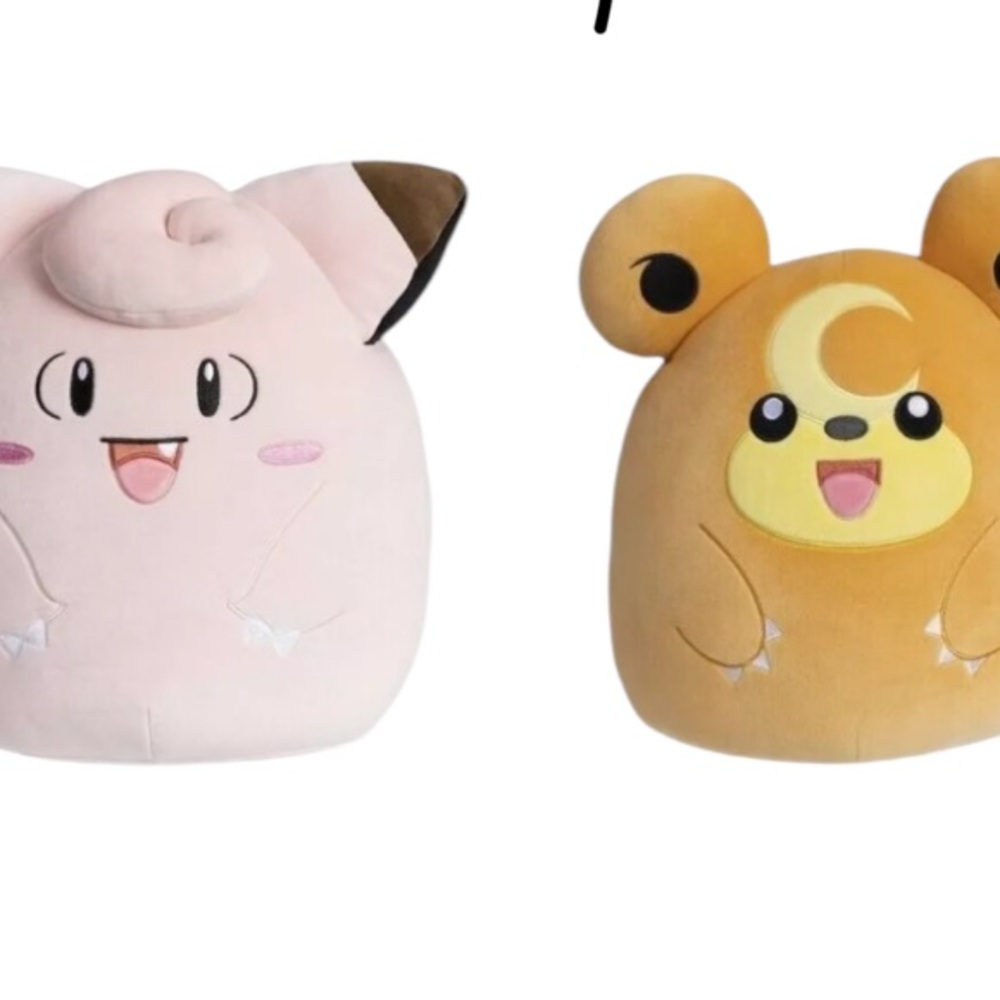 Squishmallow 12” Pokemon Clefairy + Teddiursa‎ Plush SET Pokémon NWT Set Of 2